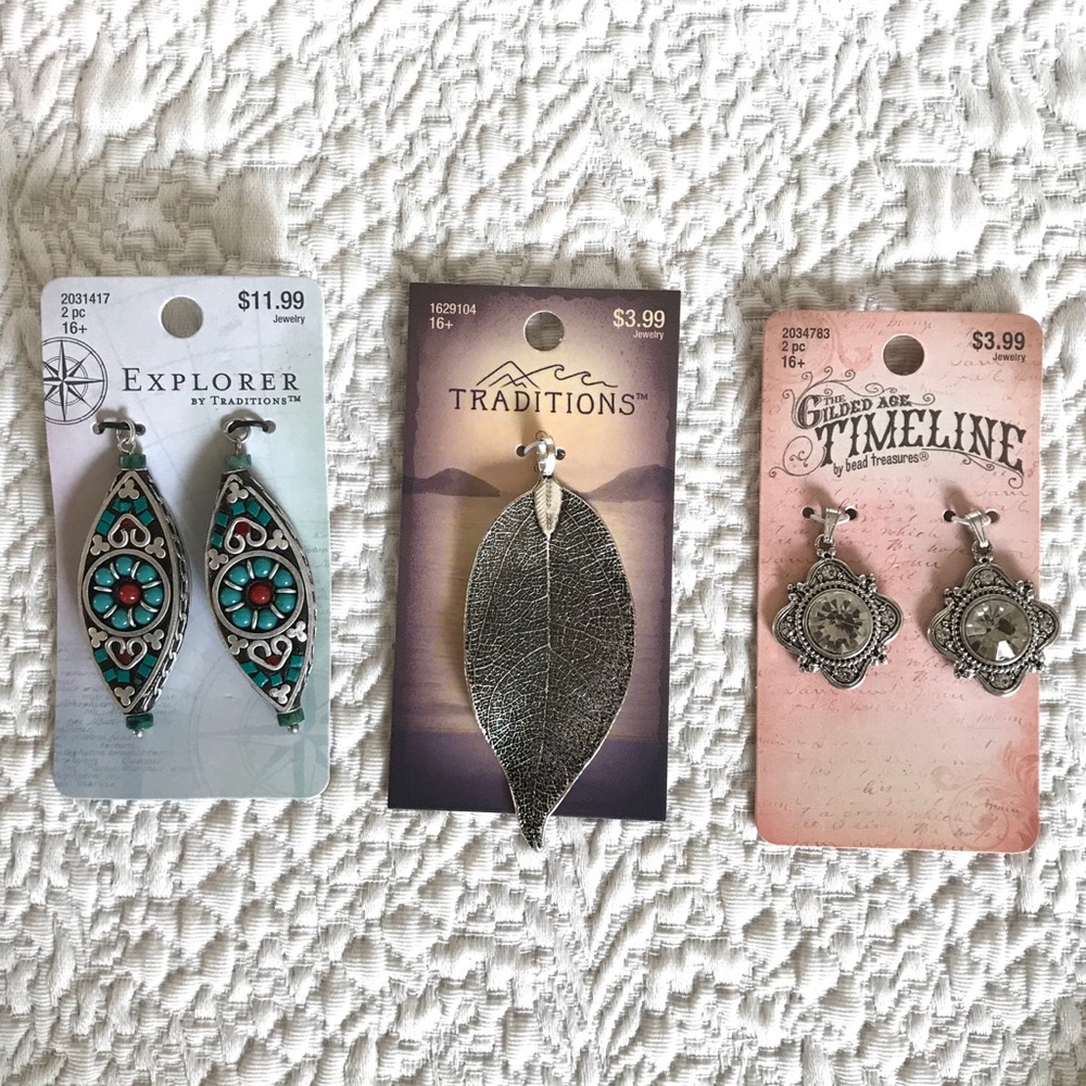 Three Charms/Pendants for Crafting